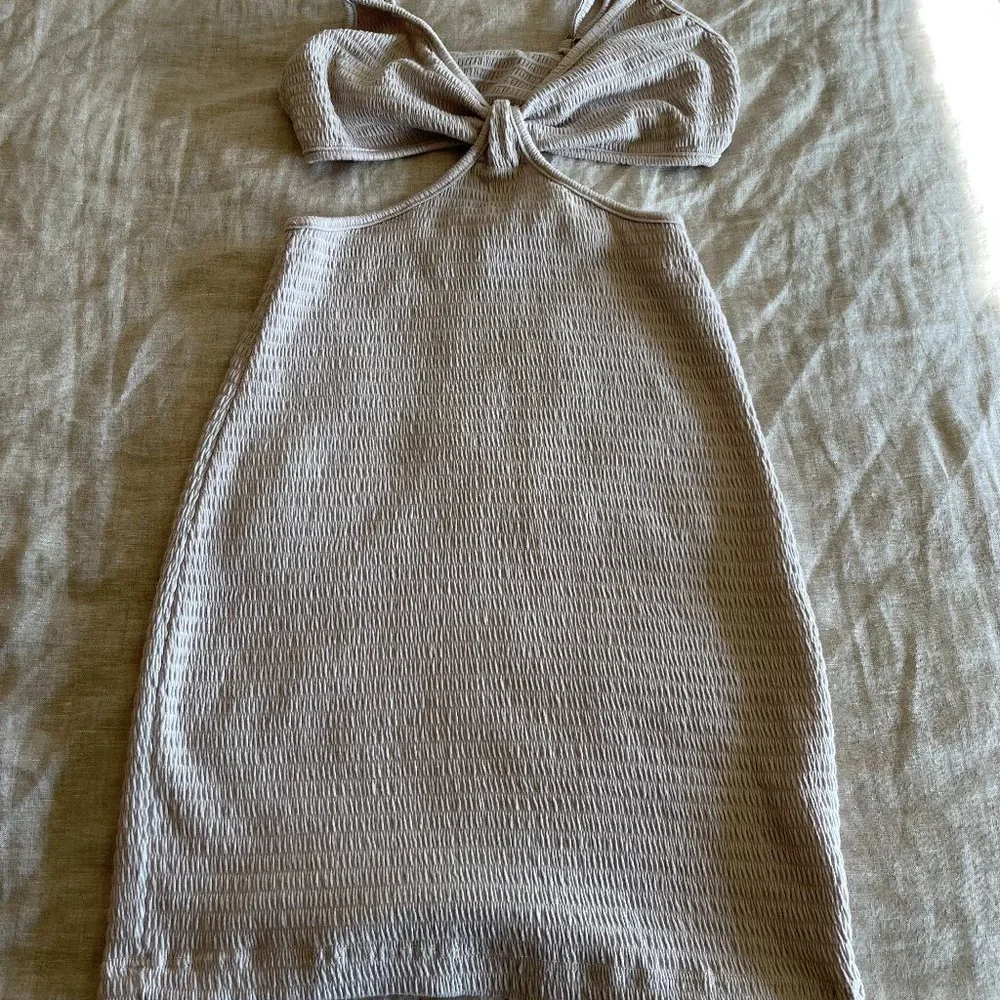 Bobbi Rocco Ruched Tan Dress - Picture 2 of 3